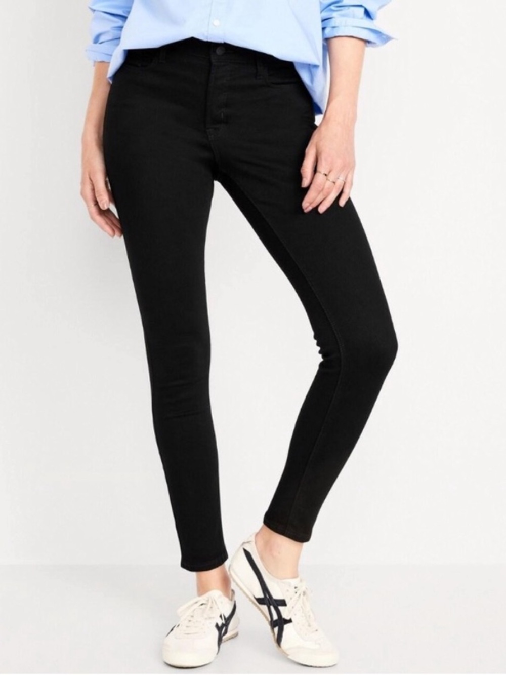 Old Navy Women's Power Slim Black Skinny Jeans